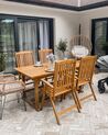 6 Seater Acacia Wood Garden Dining Set JAVA with Parasol (12 Options)_931842