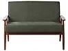 Sofa 2 Seater ESRUM Fabric Dark Brown/ Green
