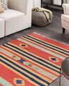 Bavlnený kelímový koberec 140 x 200 cm viacfarebný HATIS_869530