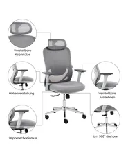 Bürostuhl ERVIONE Grau_1071082
