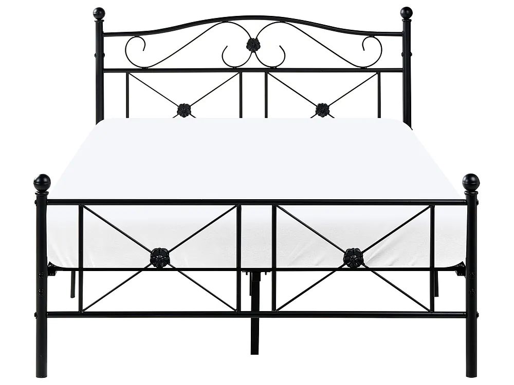 Bed Metal RODEZ 120 x 200 cm (EU Small Double) Black_1026510