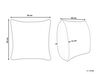 Almofada de algodão com padrão geométrico prateado 50 x 50 cm OUJDA_831085