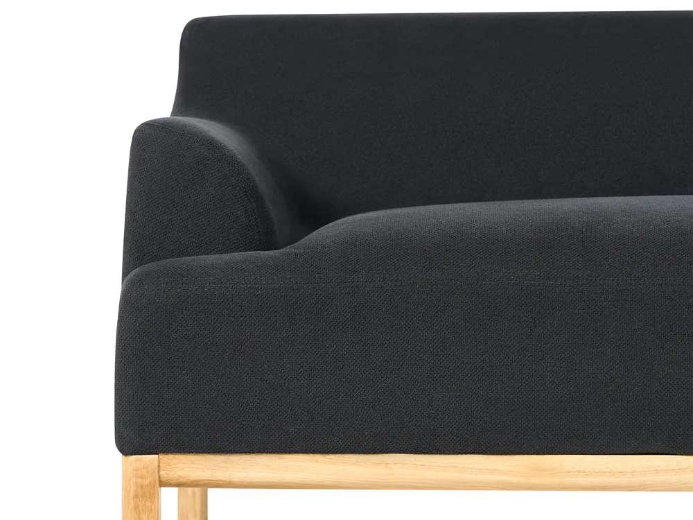 Sofa 3 Seater SOSJO Fabric Black_940870