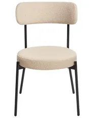 Set of 2 Dining Chairs ALLISON Boucle Light Beige_929047