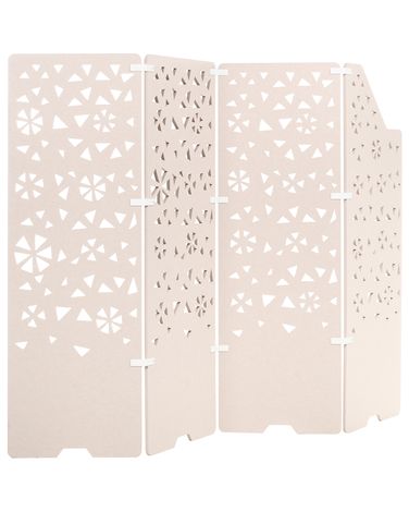 Office Divider STARRY 240 x 180 cm Light Beige | Beliani.co.uk