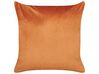 2 welurowe poduszki dekoracyjne w liście 45 x 45 cm pomarańczowe TULIP_837970