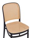 Lot de 4 chaises de salle à manger beige et noir PLOSE_935332