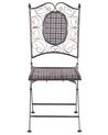 Set of 2 Metal Garden Folding Chairs Black BORMIO_806711