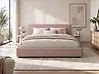 Cama Terciopelo AVALLON 180 x 200 cm Rosa