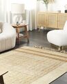 Teppich Jute sandbeige 160 x 230 cm geometrisches Muster Kurzflor ORTAOBA_847736