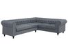 Sofá esquinero tapizado gris izquierdo CHESTERFIELD_706650