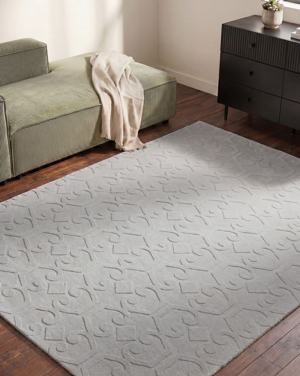 Tappeto GANNETT Grigio chiaro 160 x 230 cm