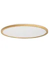 LED Ceiling Lamp VELORA with Remote with Dimmer Light Brown