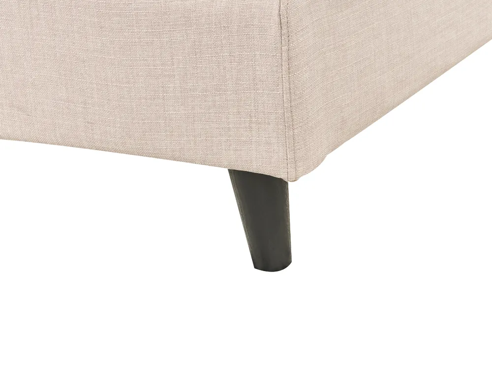 Lit avec sommier Tissu FITOU 140 x 200 cm Beige_876001
