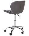 Faux Leather Desk Chair Graphite Grey VALETTA_932515