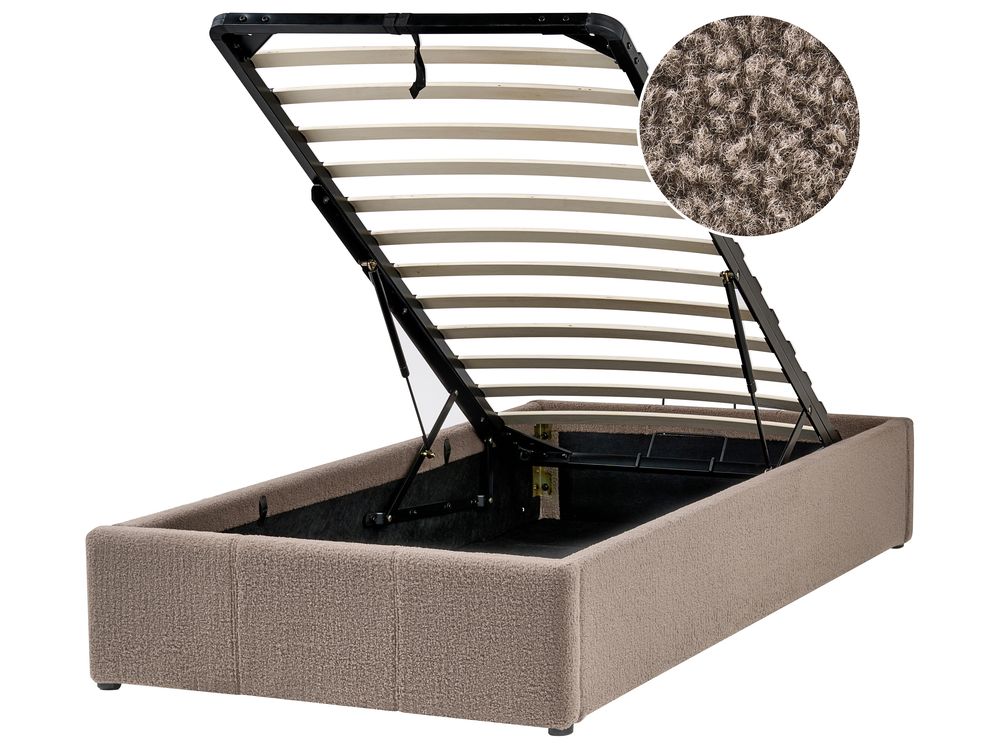 Ottoman Bed Without Headboard Fabric DINAN 90 X 200 Cm EU Single Dark ottoman-bed-without-headboard-fabric-dinan-90-x-200-cm-eu-single-dark
