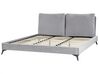 Sametová postel 180 x 200 cm šedá MELLE_829866