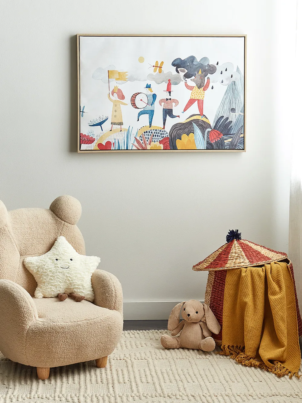 Canvas BIBBIENA 63 x 99 cm Kids Motif Multicolour_1154627