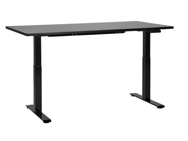 Schreibtisch schwarz 160 x 72 cm elektrisch höhenverstellbar DESTINES