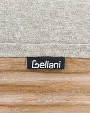 Conjunto de 2 cadeiras ALBANZA Tecido Castanho claro/Creme_1090737