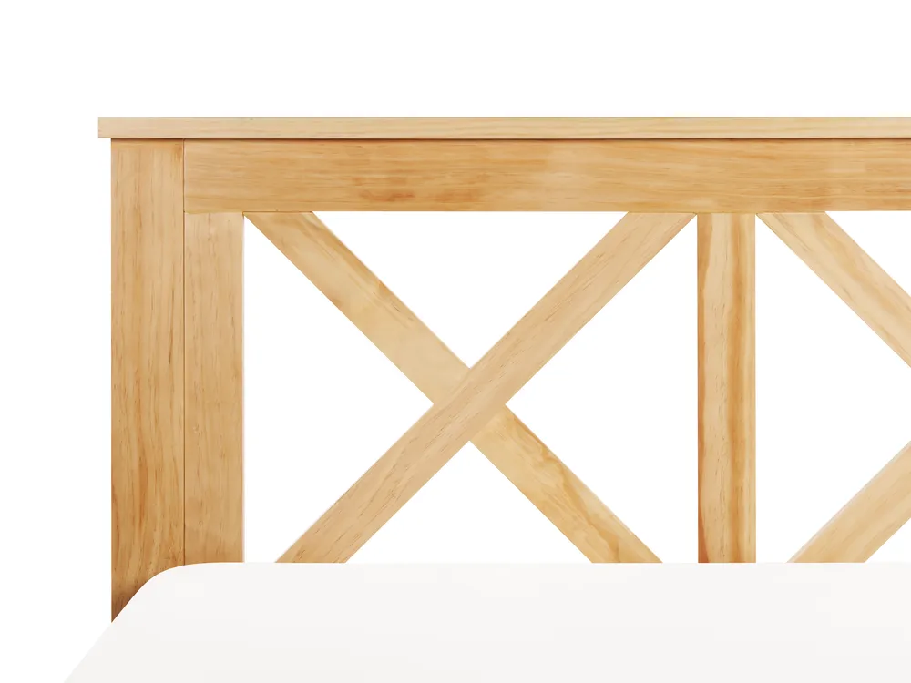 Bed Pine Wood TANNAY 180 x 200 cm (EU Super King) Light Brown_930980