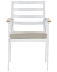 Set di 4 sedie da giardino con cuscini CAVOLI Metallo Beige_818166