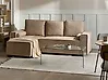 Eckschlafsofa EDANE mit Stauraum Stoff Beige rechtsseitig