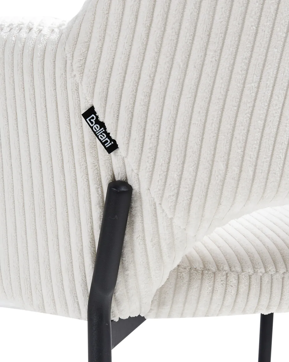 Set of 2 Dining Chairs RATON Corduroy Off-White_963243