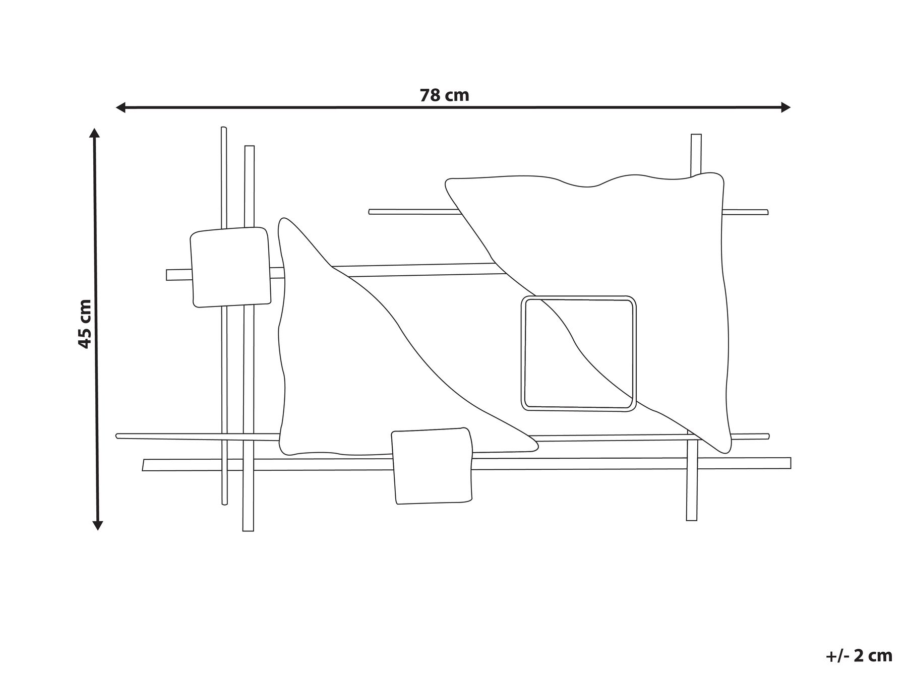 Dekoracja ścienna PORTMARNOCK Metal 45 cm Kolorowy_995520