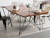 Acacia Dining Table 180 x 90 cm Dark Wood with Black MUMBAI_740695