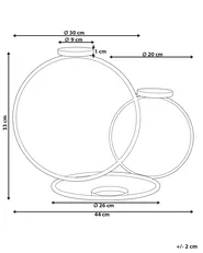 Candle Holder CAKUNG 33 cm Metal Black_849144