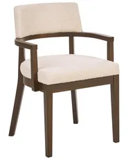 Set of 2 Dining Chairs DALBO Boucle Dark Brown/ Off-White_1068332
