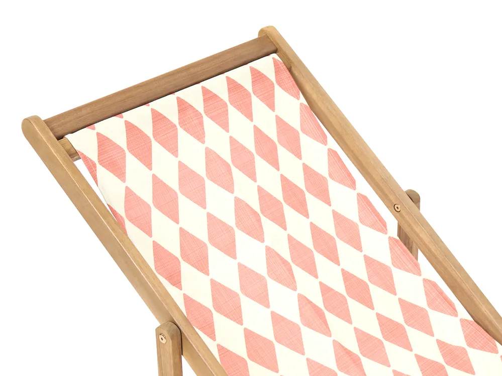 Zestaw 2 wymiennych tkanin do leżaków ogrodowych ANZIO/AVELLINO 113 x 44 cm Jasnoczerwony_1073573
