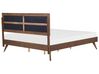 Dřevěná postel 180 x 200 cm tmavohnědá POISSY_739369