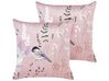 Set di 2 cuscini velluto rosa 45 x 45 cm CYCLAMEN_854612
