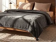 Blanket TERKE 200 x 220 cm Dark Grey_1183049