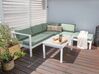 5 Seater Garden Aluminium Corner Sofa Set White and Green MESSINA_930672