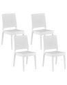 Set of 4 Garden Dining Chairs White FOSSANO_807970