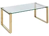 Mesa de centro TILON Vidrio templado Dorado