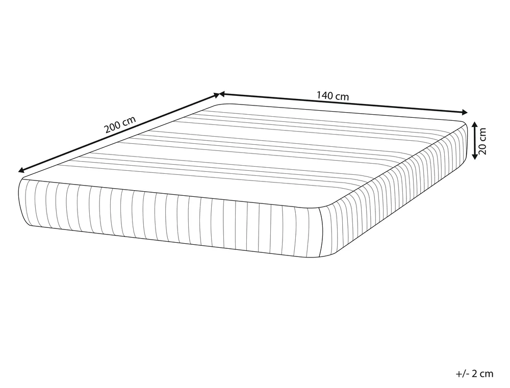 Materac termoelastyczny żelowy COOL FLEX 7 PLUS H3/4 twardy 140 x 200 cm_910396