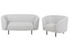 Sofa Set Polsterbezug weiß / schwarz 3-Sitzer LOEN_867612