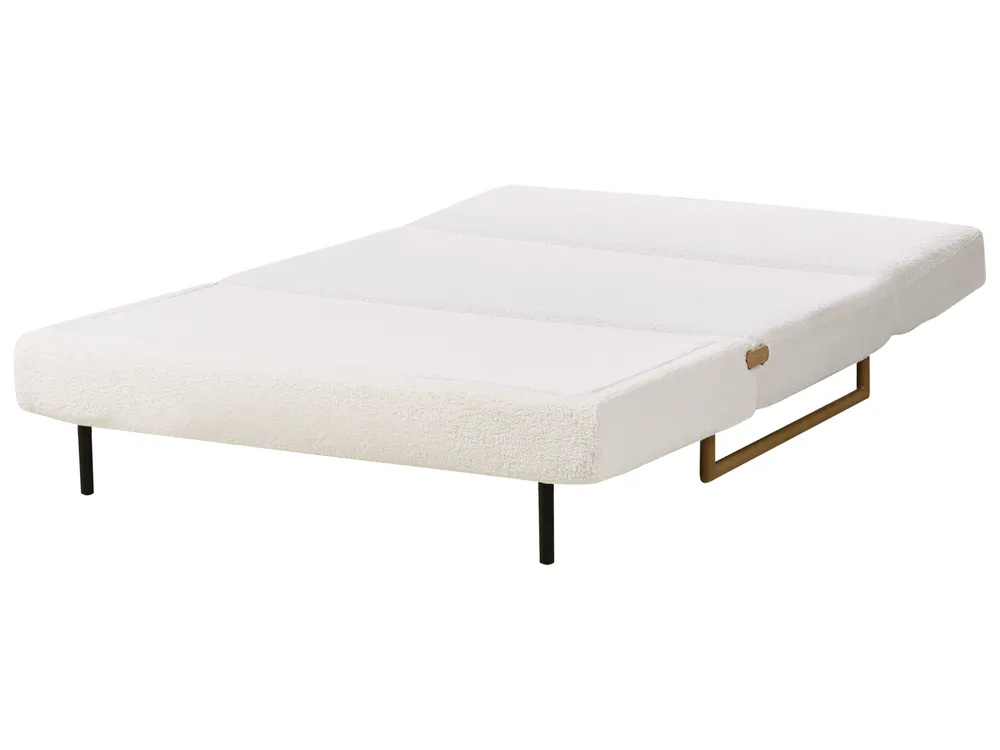 Sofa Bed 2 Seater JERSLEV Boucle Off-White_1012072