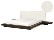 Łóżko LED Boucle ZEN 160 x 200 cm LED Jesion ciemny_931444