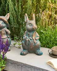 Statuetta da giardino TONDON Coniglio Marrone_999798