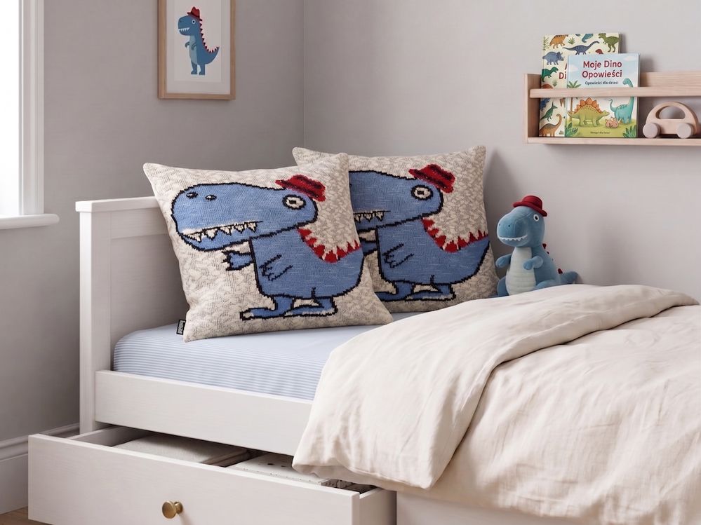 Lot de 2 coussins décoratifs GAMBIR Coton 45 x 45 cm Bleu