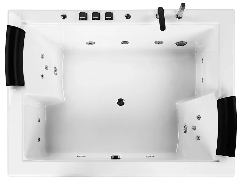 Corner Hot Tub with LED SALAMANCA 1830 x 1420 mm White_761824