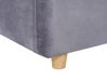 Polsterbett Samtstoff grau mit Bettkasten hochklappbar 180 x 200 cm BATILLY_763523