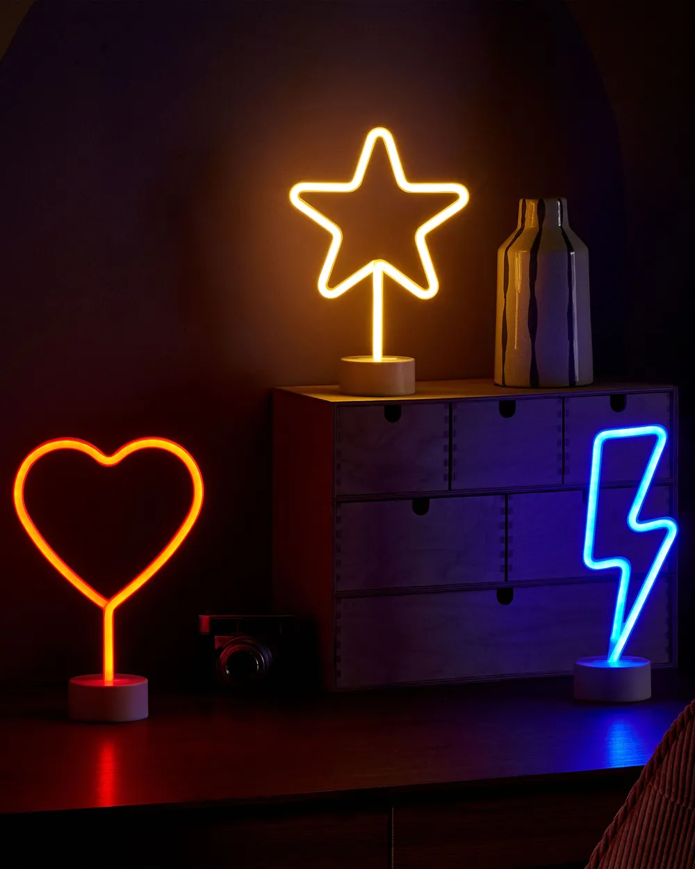 Set di 3 insegne LED al neon FLORETTA Multicolore_847776