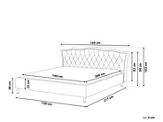 Bed Faux Leather METZ 140 x 200 cm (EU Double) Black_799766