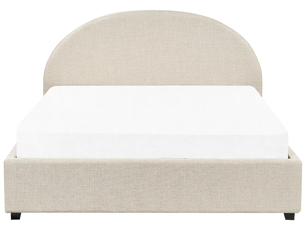 Bett mit Stauraum VAUCLUSE Stoff Beige 160 x 200 cm_876840